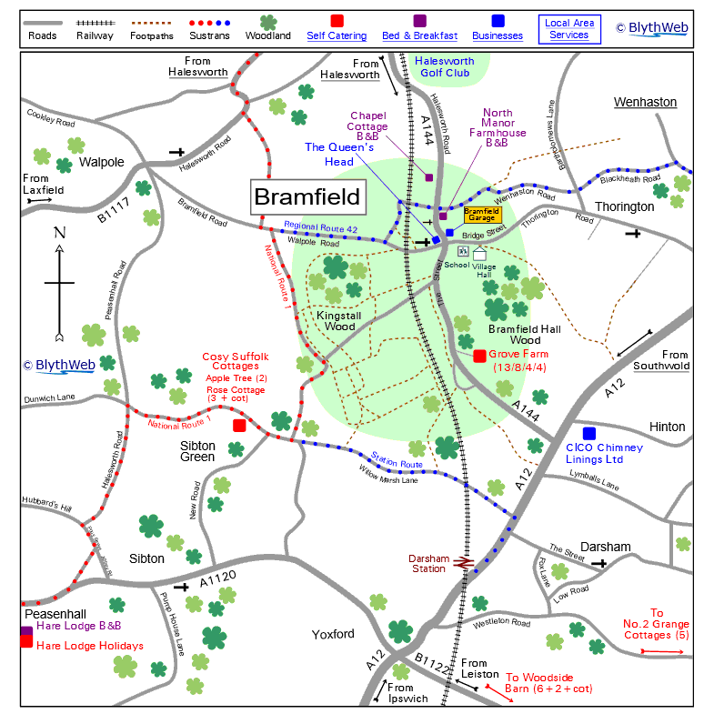 Bramfield Area Map